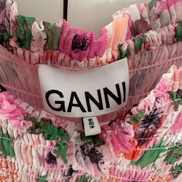 Ganni Georgette Pink midi dress - Picture 3 of 4